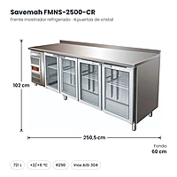 Medidas Savemah FMNS-2500-CR: 250.5 x 60 x 102 cm