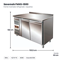 Medidas Savemah FMNS-1500: 150.5 x 60 x 102 cm