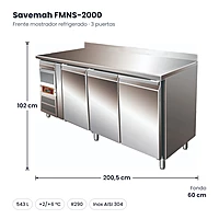 Medidas Savemah FMNS-2000: 200.5 x 60 x 102 cm