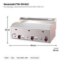 Medidas Savemah FTH-90 GLC: 99 x 60 x 29 cm