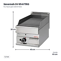 Fry-top a gas sobremesa Savemah SV 654 FTRG – medidas