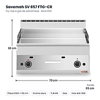 Medidas Savemah SV 657 FTG-CR: 70 x 65 x 30 cm