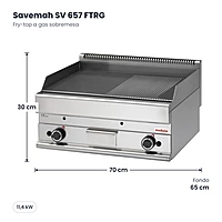 Fry-top a gas sobremesa Savemah SV 657 FTRG – medidas