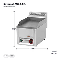 Fry-top eléctrico Serie 600 Savemah FTH-30 EL – medidas