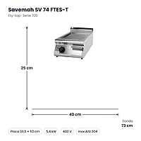 Medidas Savemah SV 74 FTES-T: 40 x 73 x 25 cm