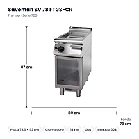 Medidas Savemah SV 78 FTGS-CR: 80 x 73 x 87 cm