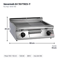 Medidas Savemah SV 78 FTRES-T: 80 x 73 x 25 cm