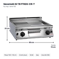 Medidas Savemah SV 78 FTRGS-CR-T: 80 x 73 x 25 cm