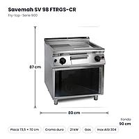 Medidas Savemah SV 98 FTRGS-CR: 80 x 90 x 87 cm