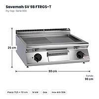 Medidas Savemah SV 98 FTRGS-T: 80 x 90 x 25 cm
