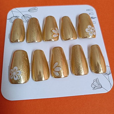 Golden Chrome with white flower