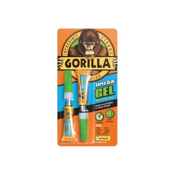 Gorilla Super Glue Gel Tubes 3g Twin Pack