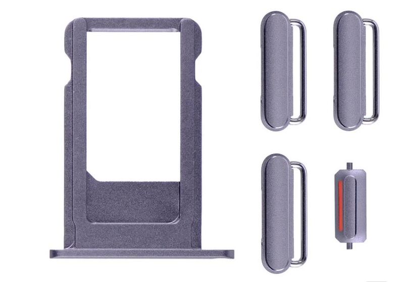 Apple iPhone 6s - Replacement SIM Card Tray , Power Button , Volume Button , Mute Switch - Space Grey