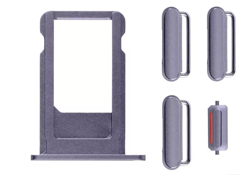 Apple iPhone 6s - Replacement SIM Card Tray , Power Button , Volume Button , Mute Switch - Space Grey