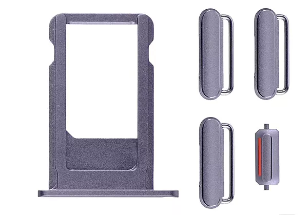 Apple iPhone 6s Plus - Replacement SIM Card Tray , Power Button , Volume Button , Mute Switch - Space Grey