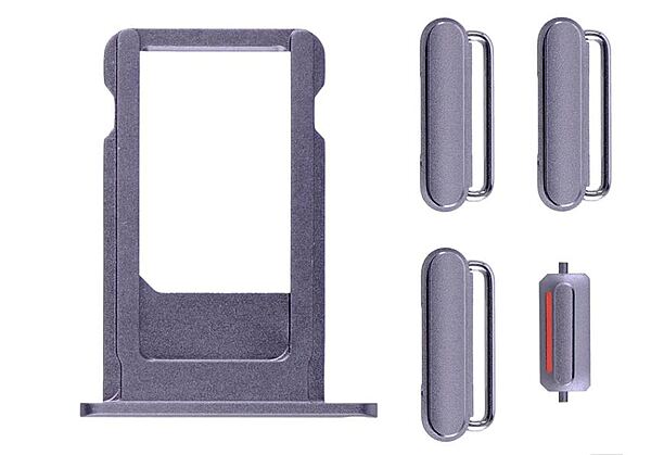 Apple iPhone 6s Plus - Replacement SIM Card Tray , Power Button , Volume Button , Mute Switch - Space Grey