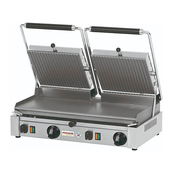 Grill eléctrico doble placa inferior lisa Savemah GRDL