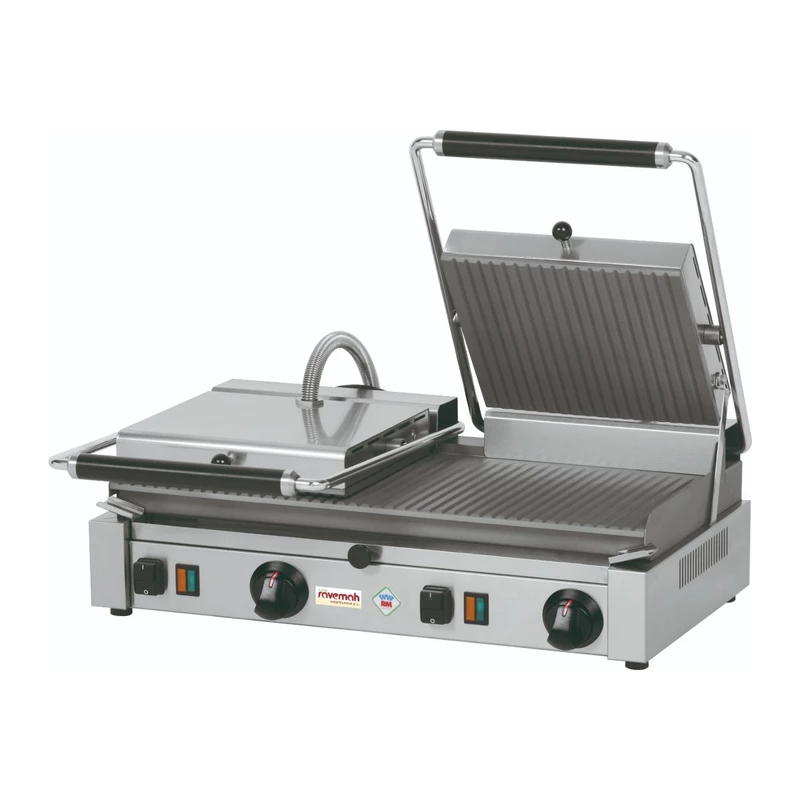 Grill eléctrico doble placa inferior ondulada Savemah GRDR