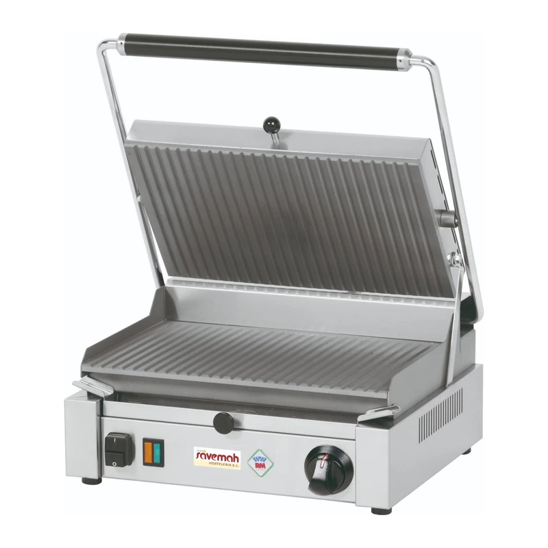 Grill eléctrico medio placa inferior ondulada Savemah GRMR