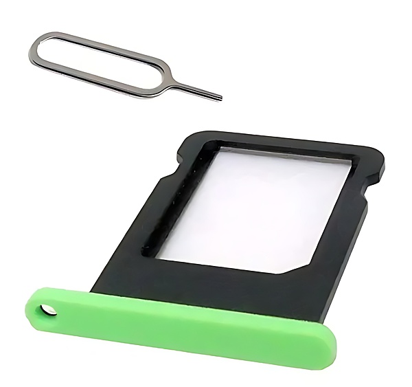 iPhone 5c - Replacement Nano SIM Card Holder , Tray With Eject Pin - Green