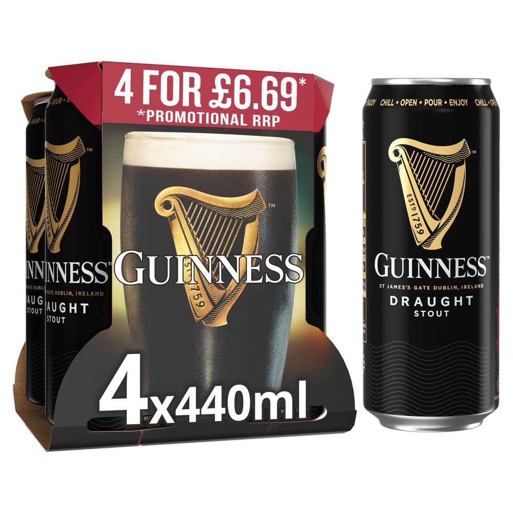 Guiness Draught 440ml 4pk