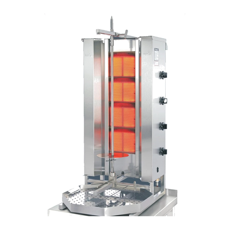 Gyros grill a gas Potis MU GD4 de 4 quemadores infrarrojos, hasta 70 kg