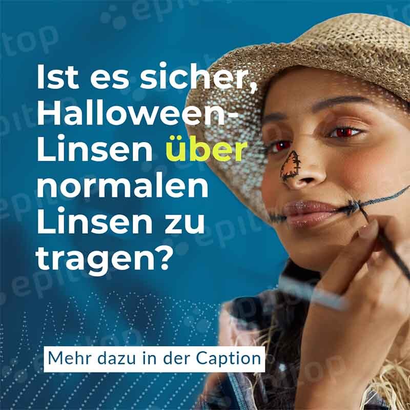 Social-Media Post "Halloween-Kontaktlinsen"