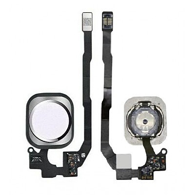 iPhone 5s , SE - Home Button Assembly With Touch ID Sapphire Panel - White