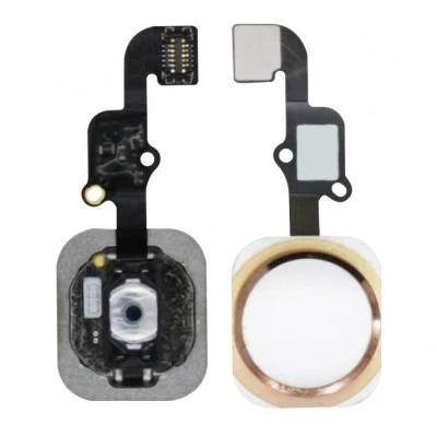 Apple iPhone 6s , 6s Plus - Replacement Home Button , Touch ID Flex Sapphire - Champaign Gold