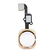 Apple iPhone 6s , 6s Plus - Replacement Home Button , Touch ID Flex Sapphire - Champaign Gold