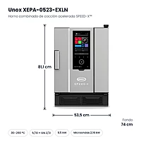 Horno combinado de cocción acelerada Unox SPEED-X™ 5 GN 2/3 XEPA-0523-EXLN (bisagra derecha)