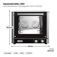 Medidas Savemah SHEL-404: 64 x 66.5 x 53.5 cm