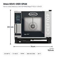 Horno mixto eléctrico Unox CHEFTOP MIND.Maps™ PLUS 5 GN 1/1 XEVC-0511-EPLM – medidas