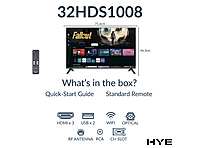 HYE 32" HD Ready Tizen OS WiFi Frameless Smart TV - 32HDS1008