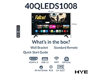 HYE 40" QLED 2K Tizen OS WiFi Frameless Smart TV - 40QLEDS1008