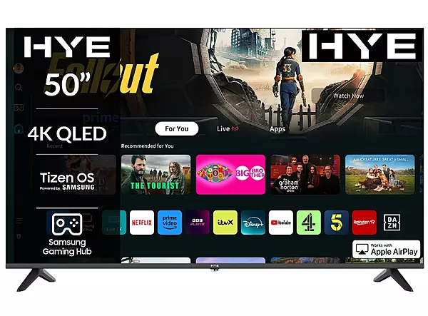 HYE 50" 4K QLED Tizen OS WiFi Frameless Smart TV - 50QLEDS2008