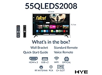 HYE 55" 4K QLED Tizen OS WiFi Frameless Smart TV - 55QLEDS2008