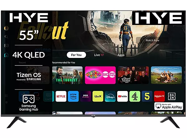 HYE 55" 4K QLED Tizen OS WiFi Frameless Smart TV - 55QLEDS2008