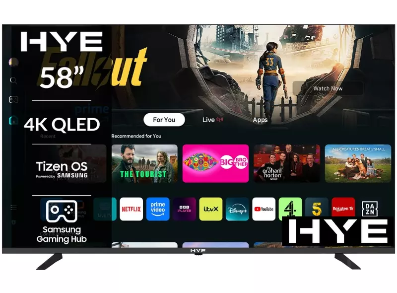 HYE 58" QLED Tizen OS WiFi Smart 4K TV - 58QLEDS2048
