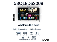 HYE 58" QLED Tizen OS WiFi Smart 4K TV - 58QLEDS2048
