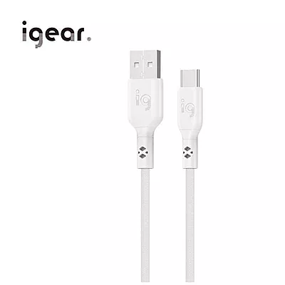 iGear Type C 1M 60W Nylon Braided Cable - White
