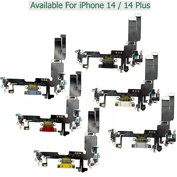 iPhone 14 - Replacement Charging Port Flex Cable With Microphone - Purple
