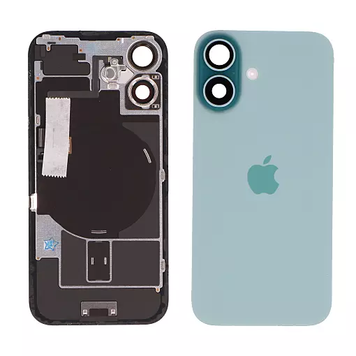 Apple iPhone 16 - Back,Rear Cover Glass Panel - Teal - Original Pull - Reclaimed (Grade A)