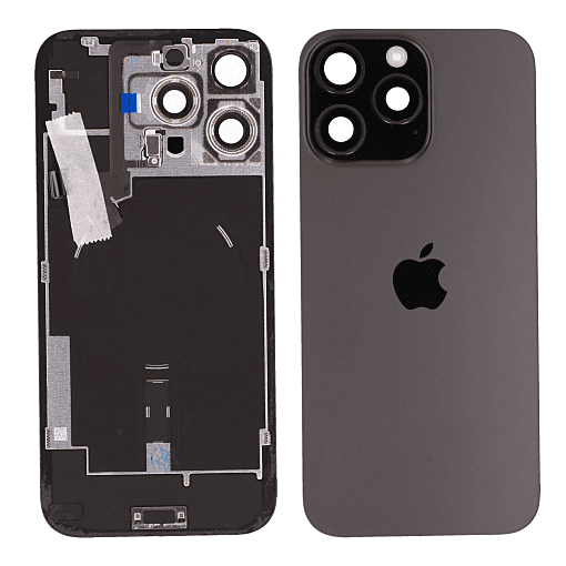 Apple iPhone 16 Pro Max - Back,Rear Cover Glass Panel - Black Titanium - Original Pull - Reclaimed (Grade A)