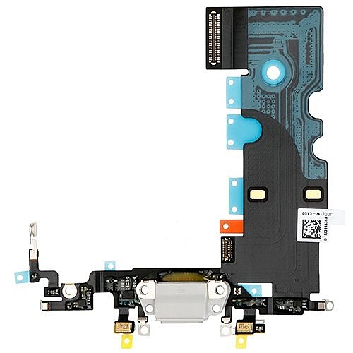 Genuine Apple iPhone SE (2nd Gen) - Replacement Lightning Charge Port Flex Assembly - Microphone - White - Original