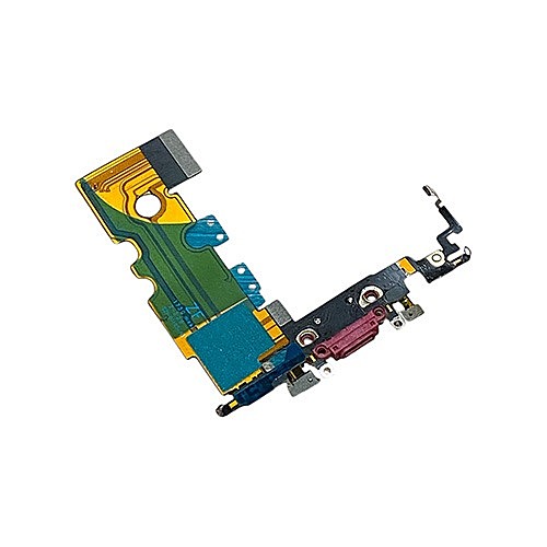 Genuine Apple iPhone SE (2nd Gen) - Replacement Lightning Charge Port Flex Assembly - Microphone - Red - Original