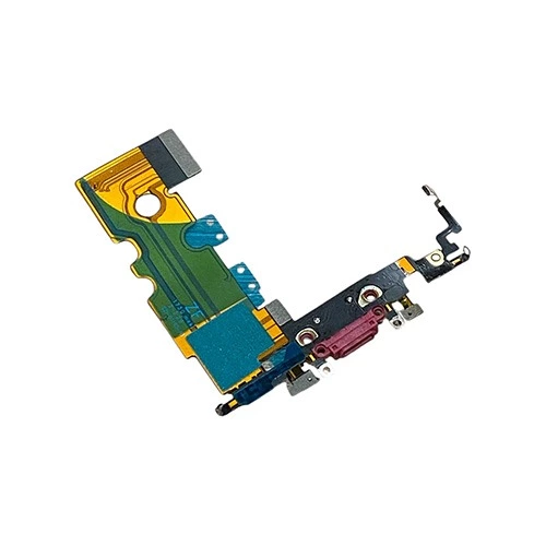 Genuine Apple iPhone SE (2nd Gen) - Replacement Lightning Charge Port Flex Assembly - Microphone - Red - Original