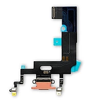 Genuine Apple iPhone XR - Replacement Charging Dock Flex Cable - Microphone - Thermal Sensor IC - Coral - Original