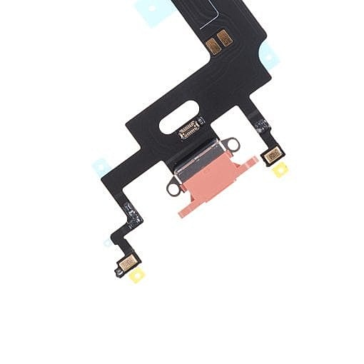 Genuine Apple iPhone XR - Replacement Charging Dock Flex Cable - Microphone - Thermal Sensor IC - Coral - Original