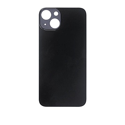 For Apple iPhone 13 Mini - Bigger Camera Hole Back Glass (no logo) - Black